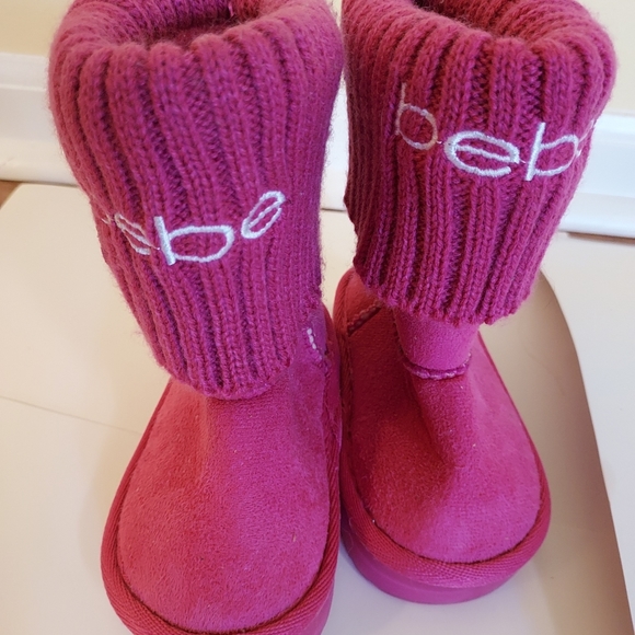 bebe Other - BEBE TODDLER FAUX FUR BOOTS BOOTIES PINK SHOES 6